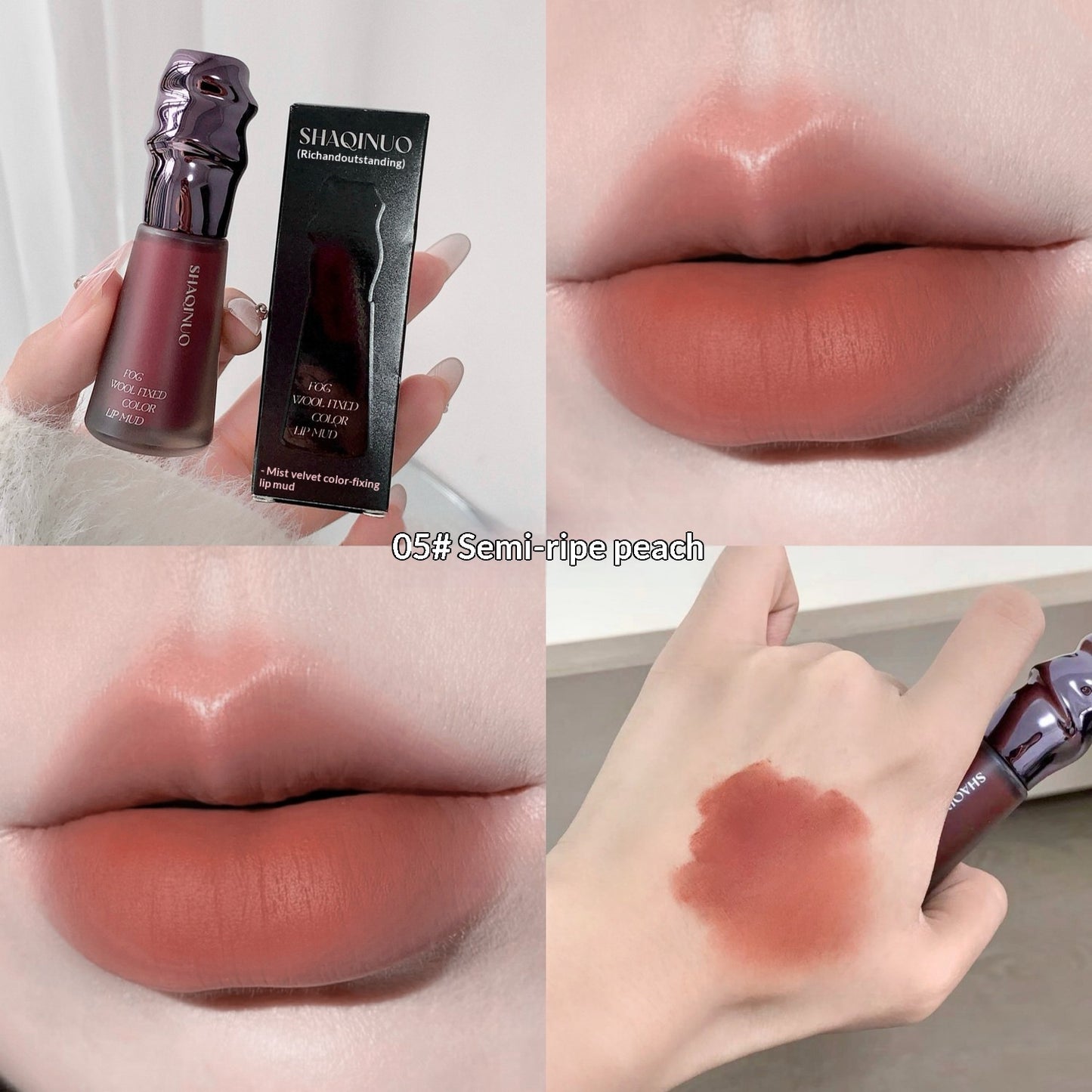 Velvet Color-Fixing Matte Lip Glaze Lipstick – Skin Tone Enhancing, 5g