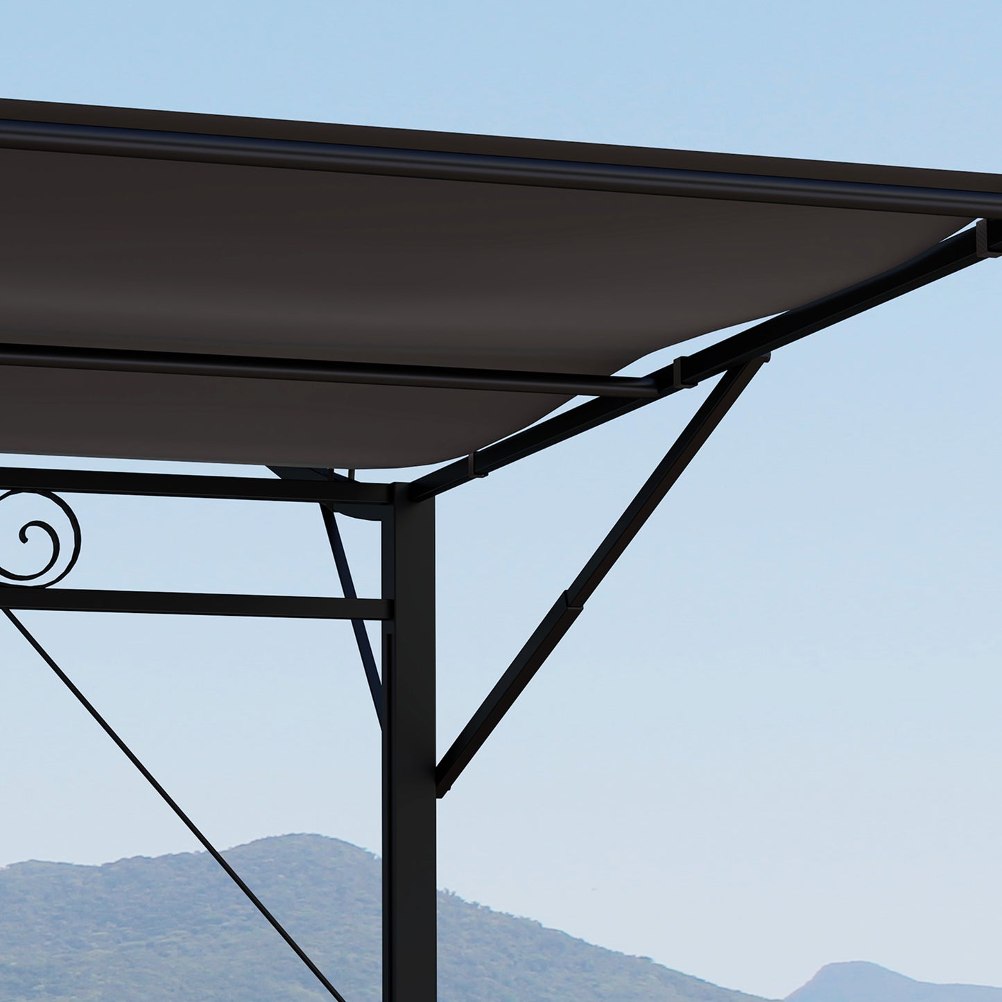 Outdoor Pergola and Patio Gazebo - Brown Canopy