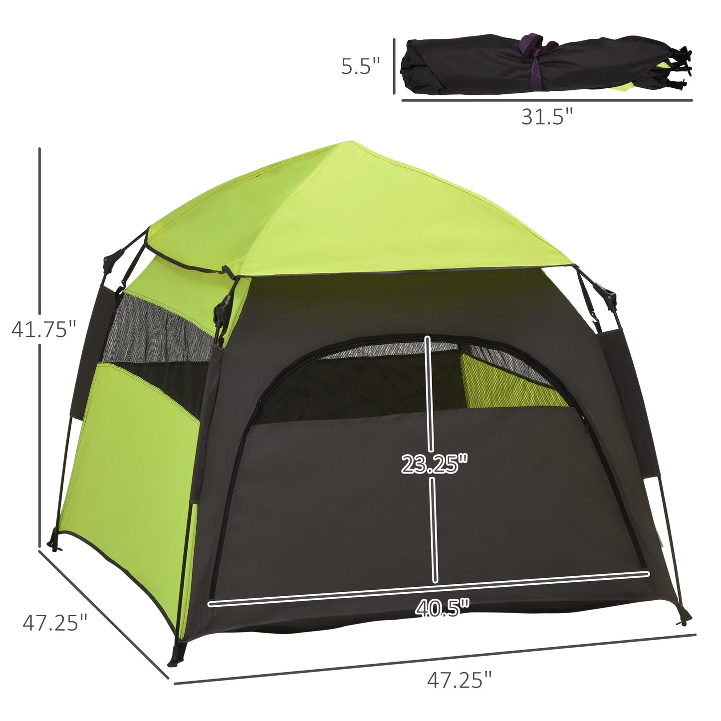 Large Dog Tent Portable Camping Shelter for Extra Large Dogs, Green