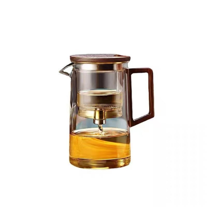 Glass Tea Water Separation Set Borosilicate Full Glass Liner Chinese Style