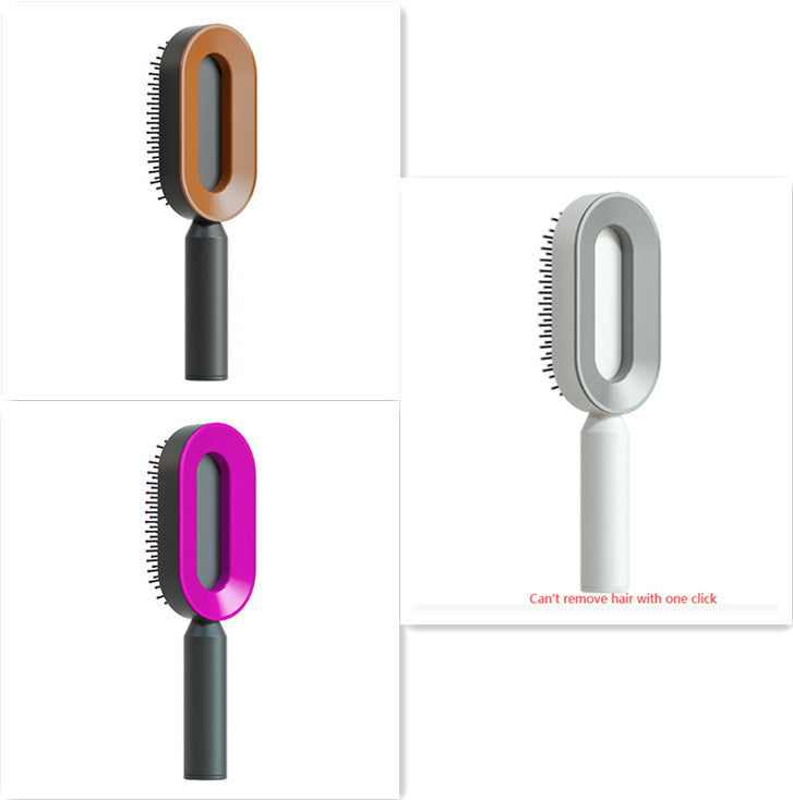 Self-Cleaning Hair Brush with 3D Air Cushion for Scalp Massage & Detangling