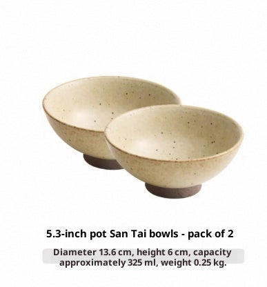 Japanese-Style Retro Thickened Stoneware Rice Bowl - Multiple Sizes