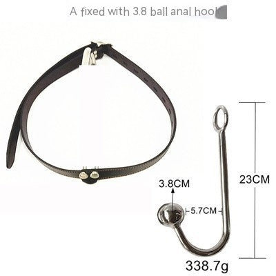 One-Piece Stainless Steel Anal Hook Collar for Adult Wellness