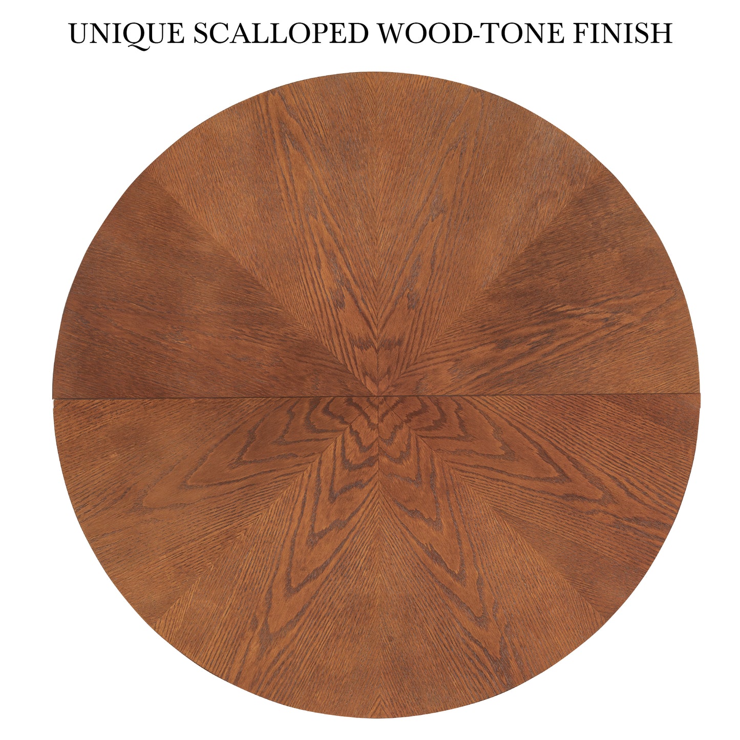 Round Walnut Dining Table Set with 2 Chairs - Traditional Design