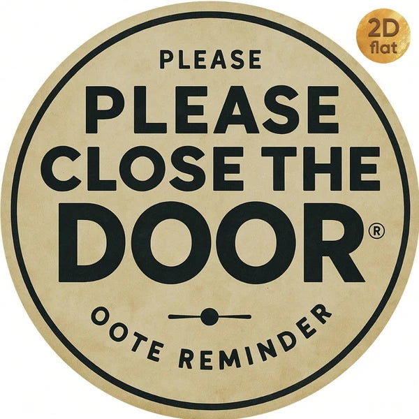 Metal Iron Sign - Please Close The Door, 7.87 Inch