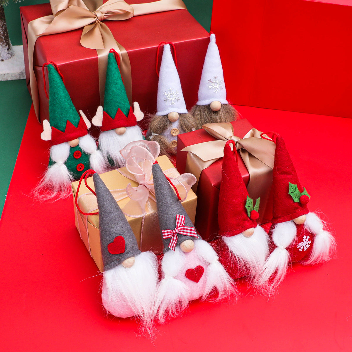 Christmas Faceless Doll Pendant Set - Holiday Home & Party Decor