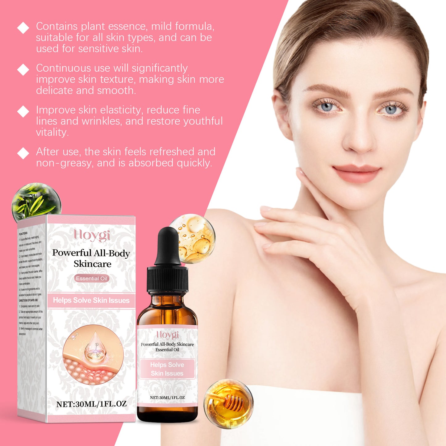 Hydrating Full Body Moisturizing Oil - Anti-Aging Tea Tree Skin Care 30ml