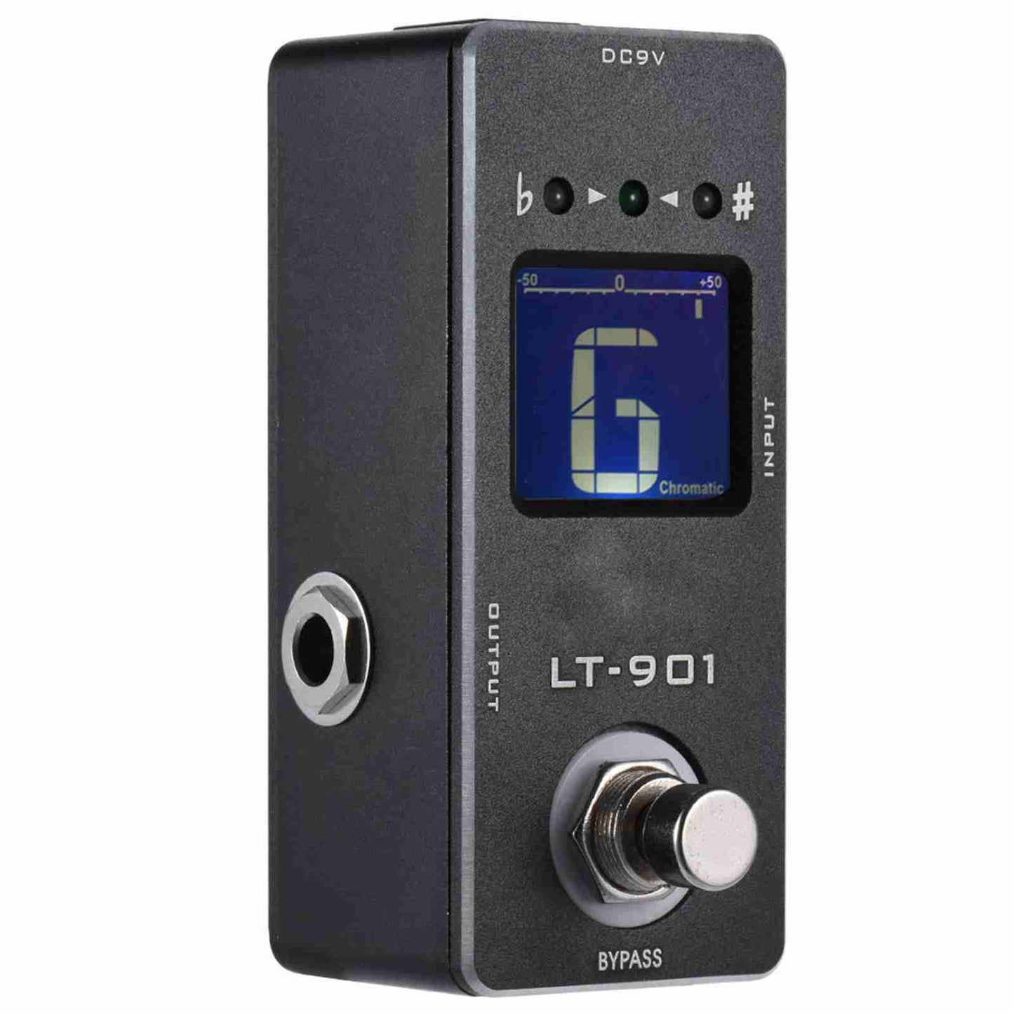 Mini Chromatic Guitar Tuner Pedal with True Bypass & LCD Display