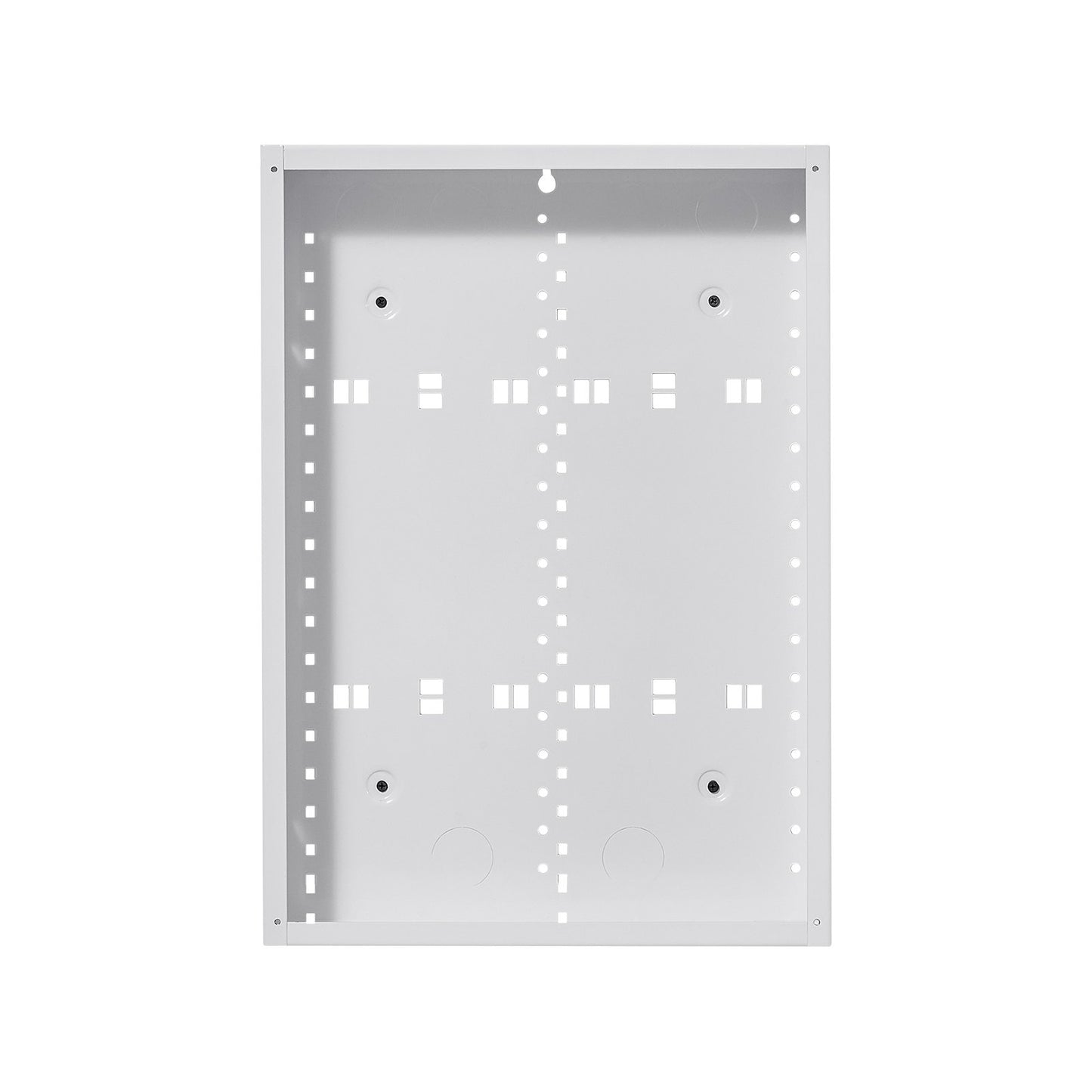 20-Inch Recessed Wall Media Enclosure with Cover for TV & Devices - White