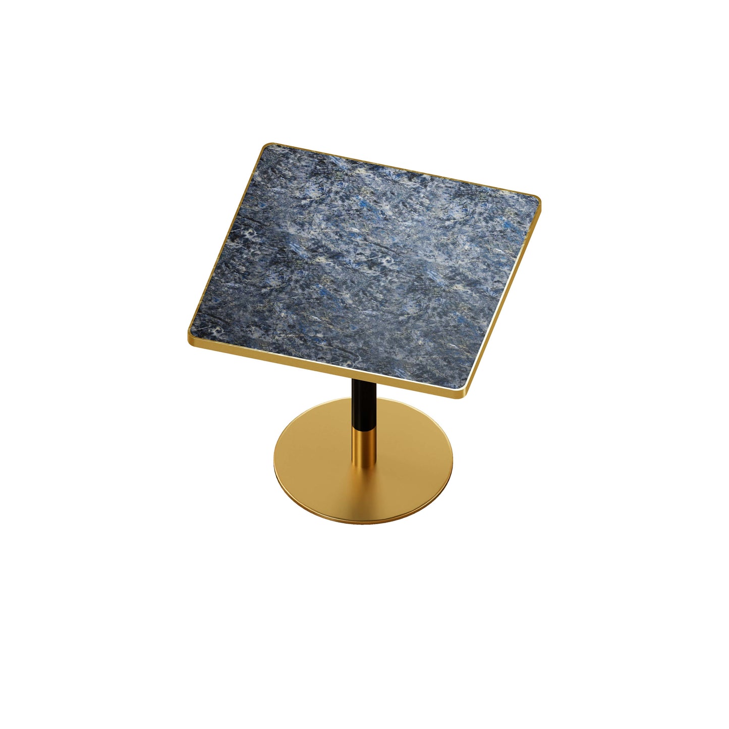 31.5-Inch Bistro Table with Faux Marble Top - Light Slate Grey