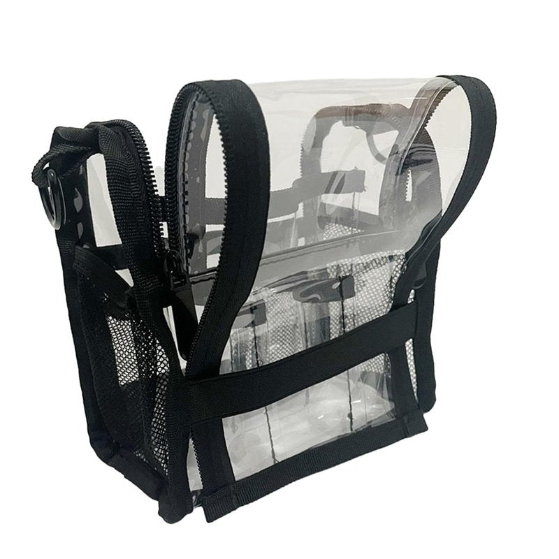 Transparent PVC Double-Layer Cosmetic Bag Waterproof Portable Storage