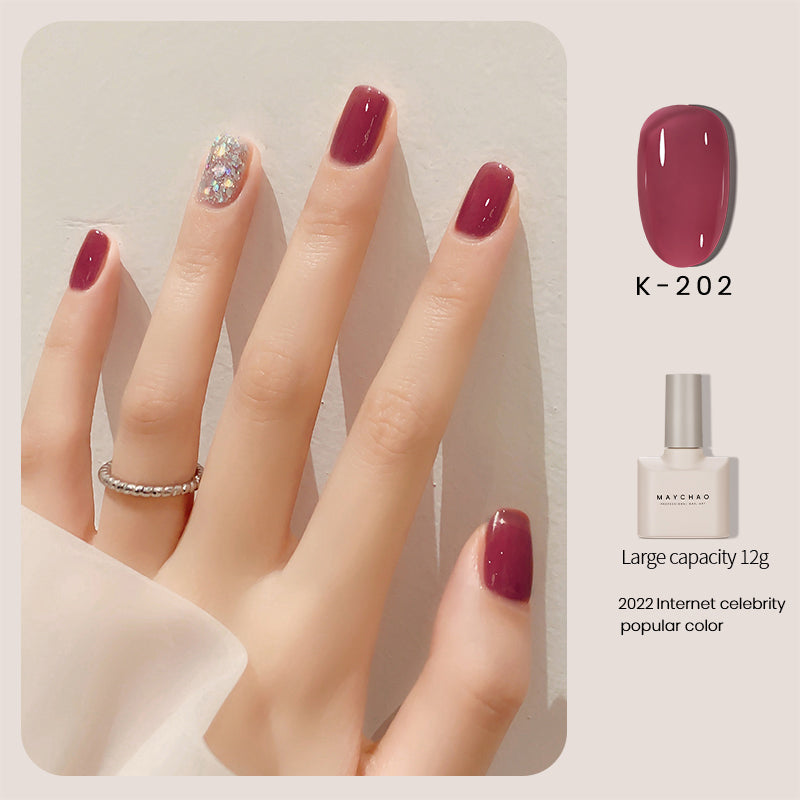 Transparent Jade Nude Nail Polish - 12ml Long-Lasting