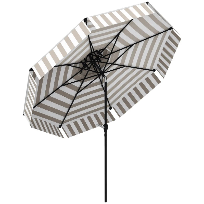 8.6FT Patio Umbrella with UPF 30+ Protection - Light Gray