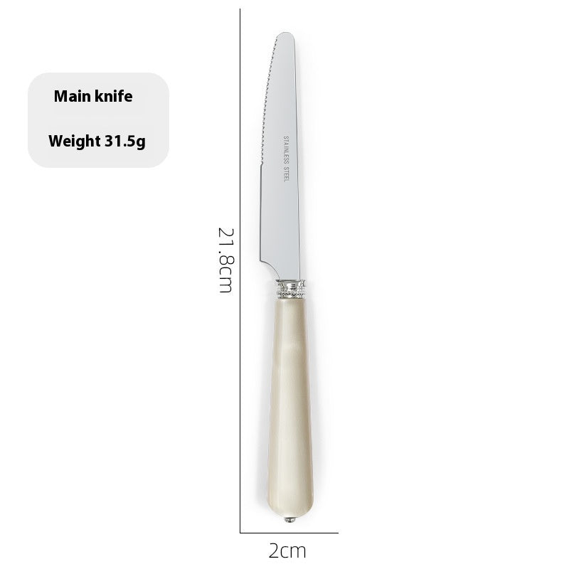 Luxury Nordic Style Household Kitchen Cutlery Set - Portable Knife Fork Spoon