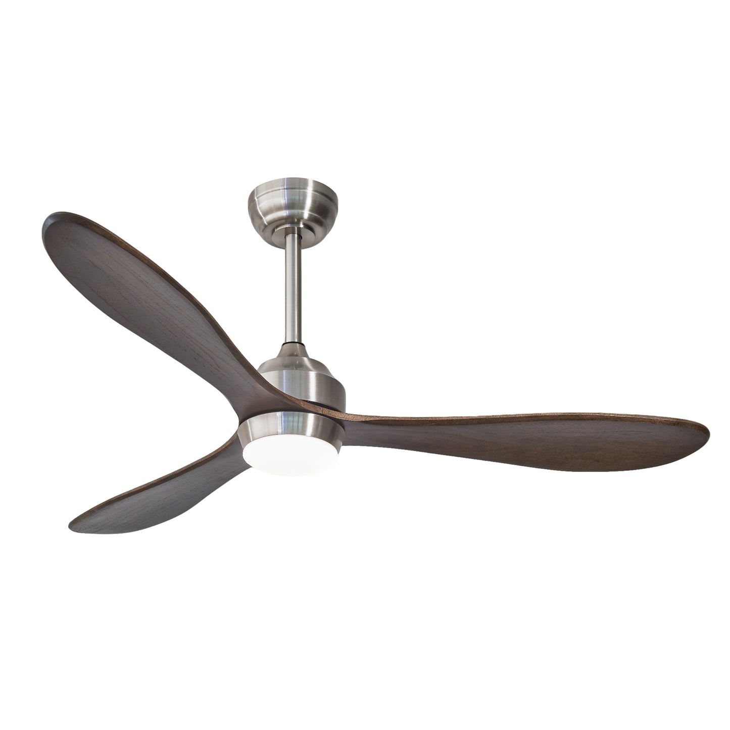 52-Inch Ceiling Fan with Lights and Remote Control - Nickel