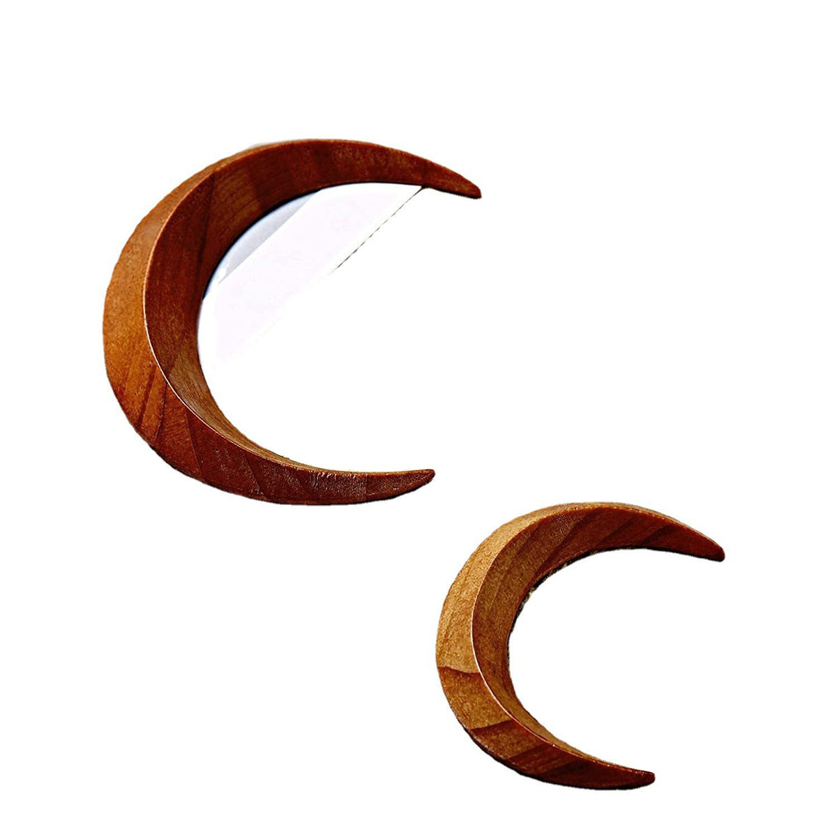 Wooden Crescent Hair Barrette - Black, Brown