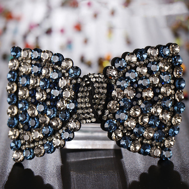 Korean Style Rhinestone Bowknot Hair Clip Top Clip