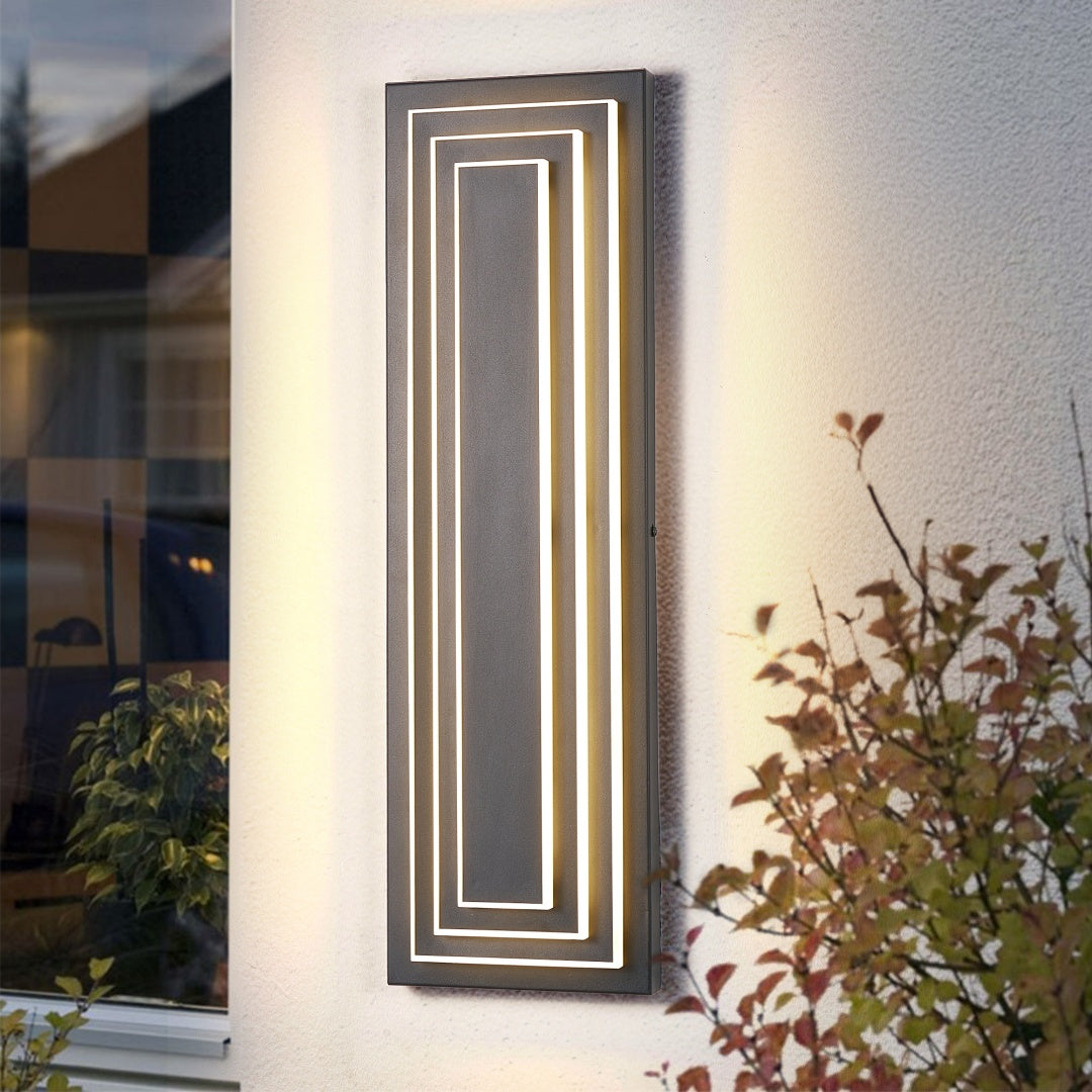 Modern Outdoor Wall Lights - 23.6 Inch LED Sconce, 2 Pack
