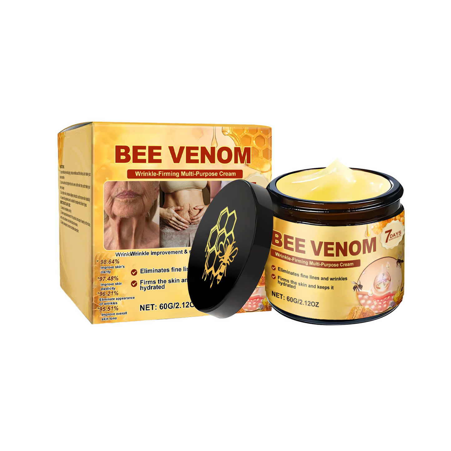 Anti-Aging Bee Venom Body Cream - Moisturizing Facial & Body Skin Care