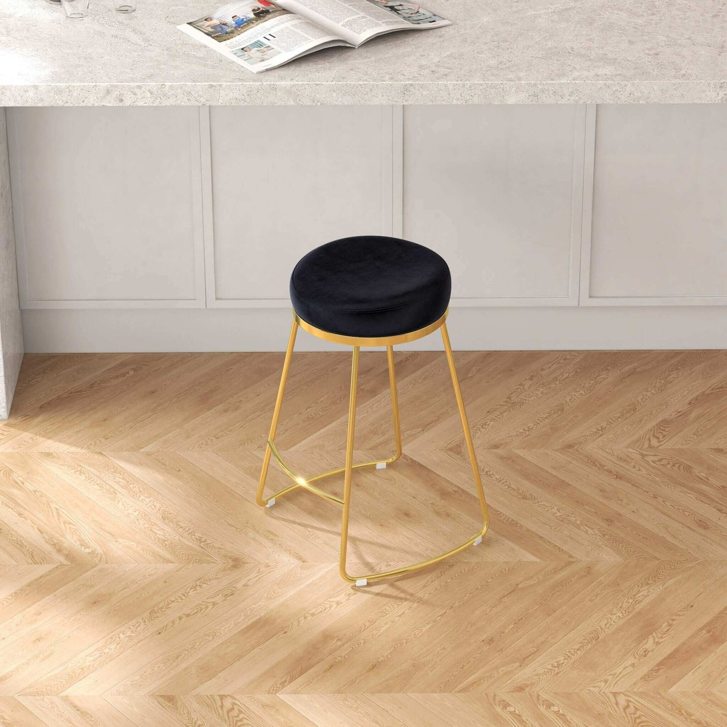 Jane 26 Mid-Century Modern Luxury Upholstered Stool