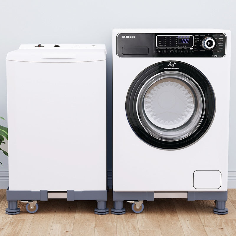 Universal Washing Machine Base Riser with Casters and Bracket