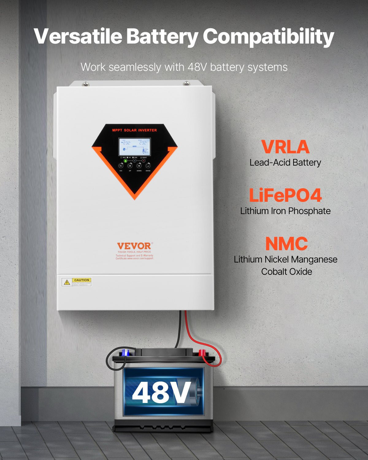 6000W Hybrid Solar Inverter Charger with MPPT Controller 220/230V - White