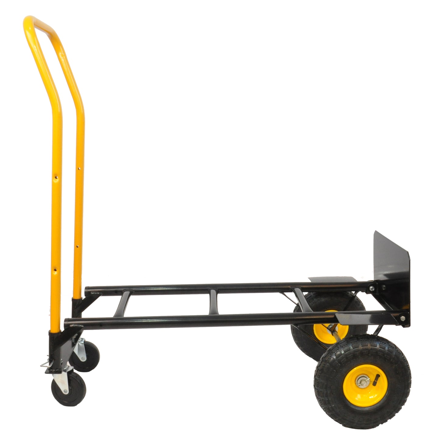 HT1006BK-YL Hand Truck Dual Purpose 2 Wheel Dolly Cart And 4 Push