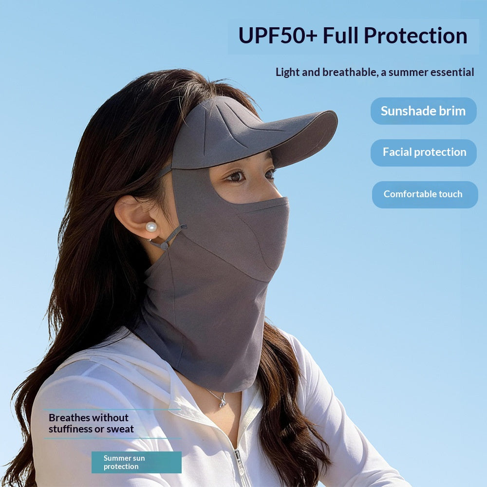 Women's Sun-Protective Face Mask with Extended Visor