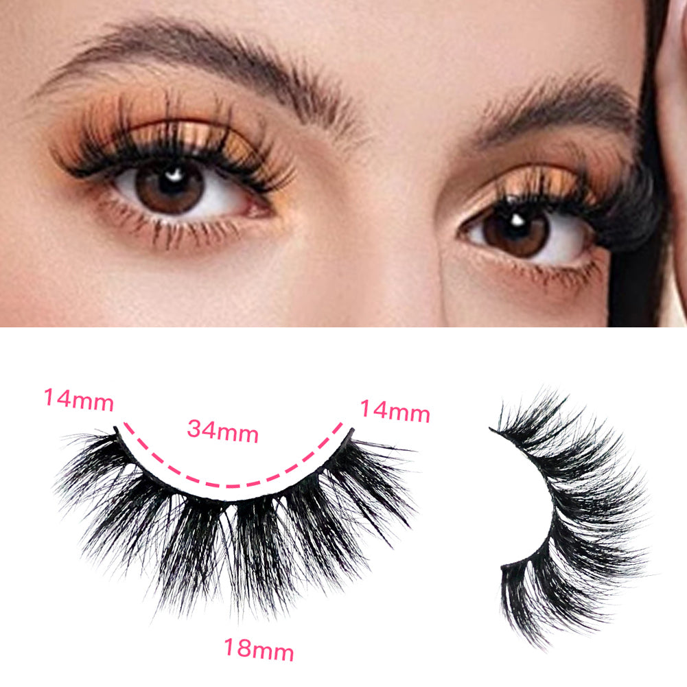 3D False Eyelashes - Multi-layered Realistic Soft & Comfortable Lashes