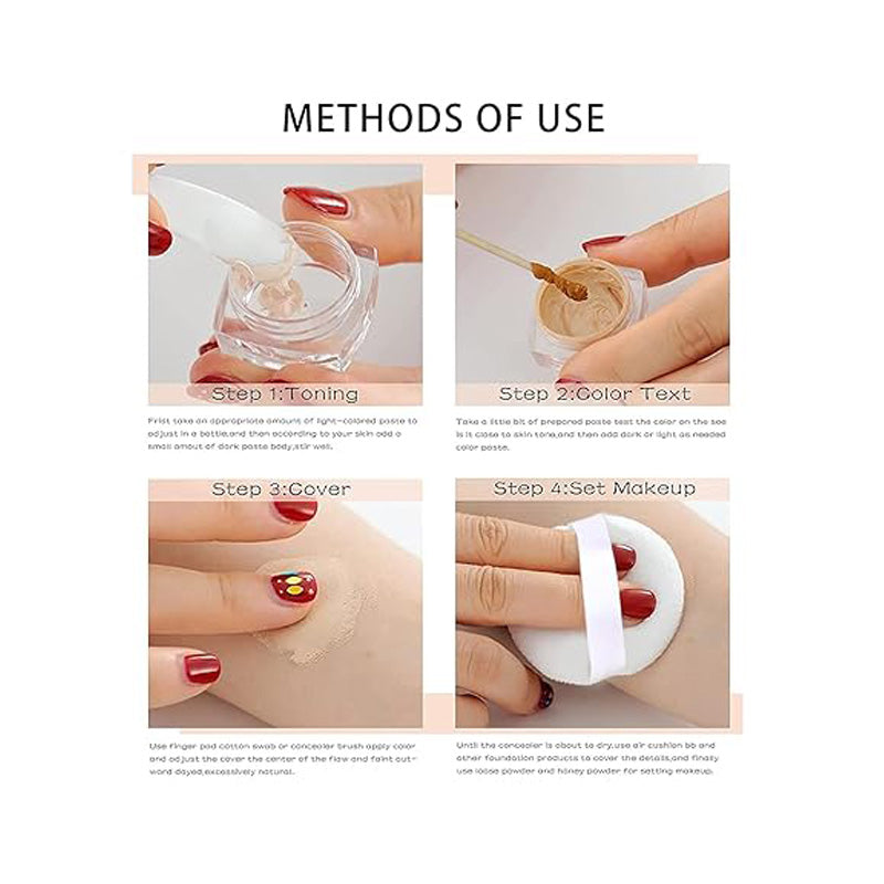 Professional Waterproof Tattoo Concealer for Body Scars and Dark Spots