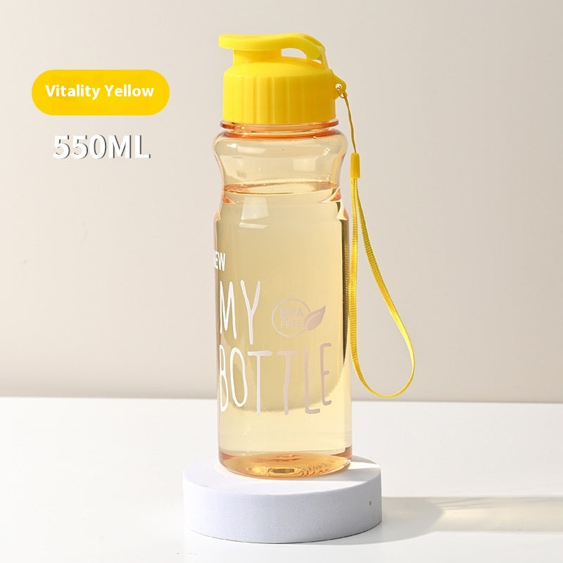 Portable Water Bottle 550ml with Lanyard Outdoor Sports Drinkware