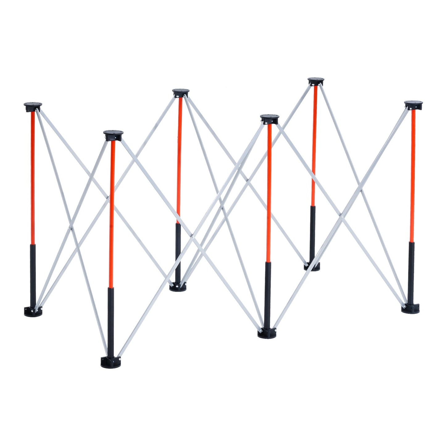 Portable Folding Workstand 4.15x2.18ft, 2500lbs Capacity, Aluminum Support