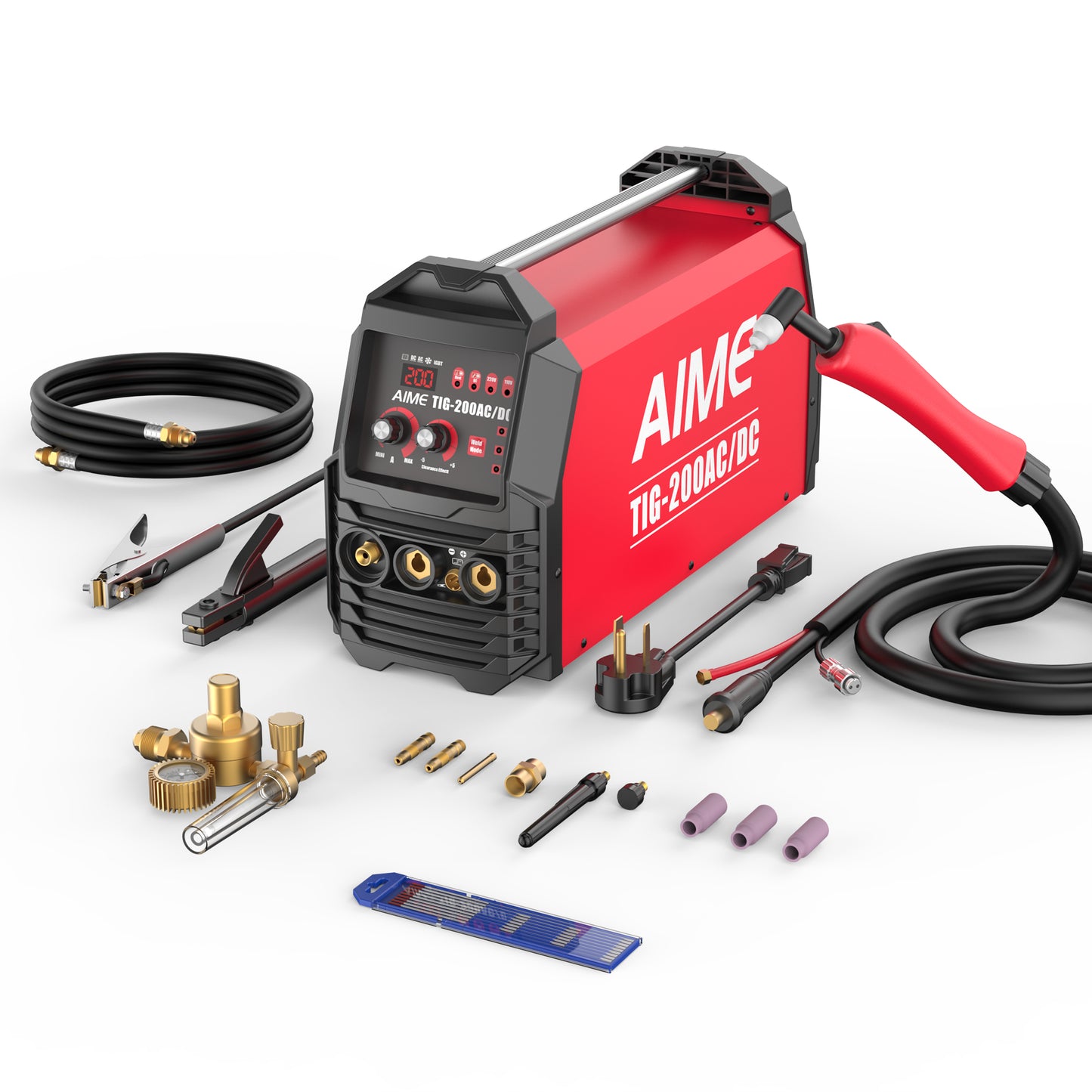200A Dual Voltage TIG Welder with LCD Display, MMA & Plasma Cutting