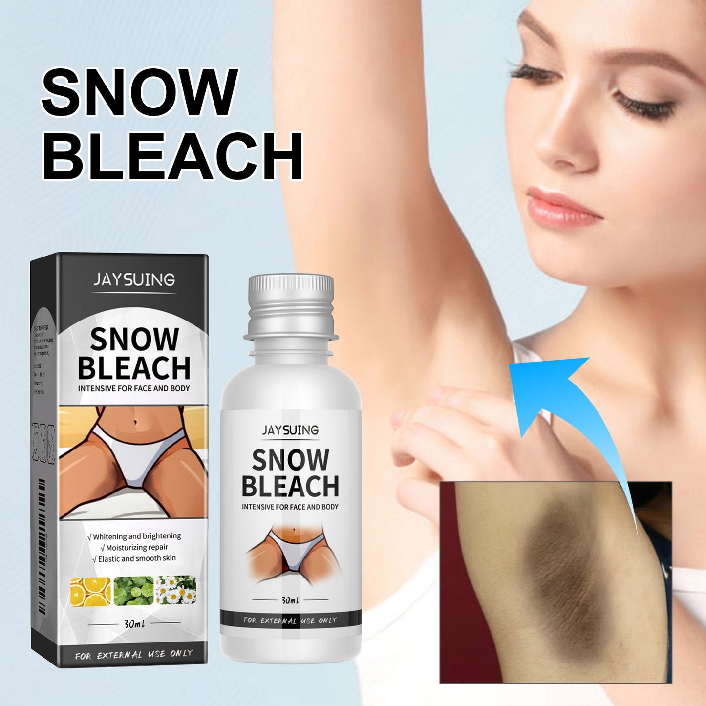 Underarm and Thigh Brightening Cream - 30ml Melanin Whitening Body Care