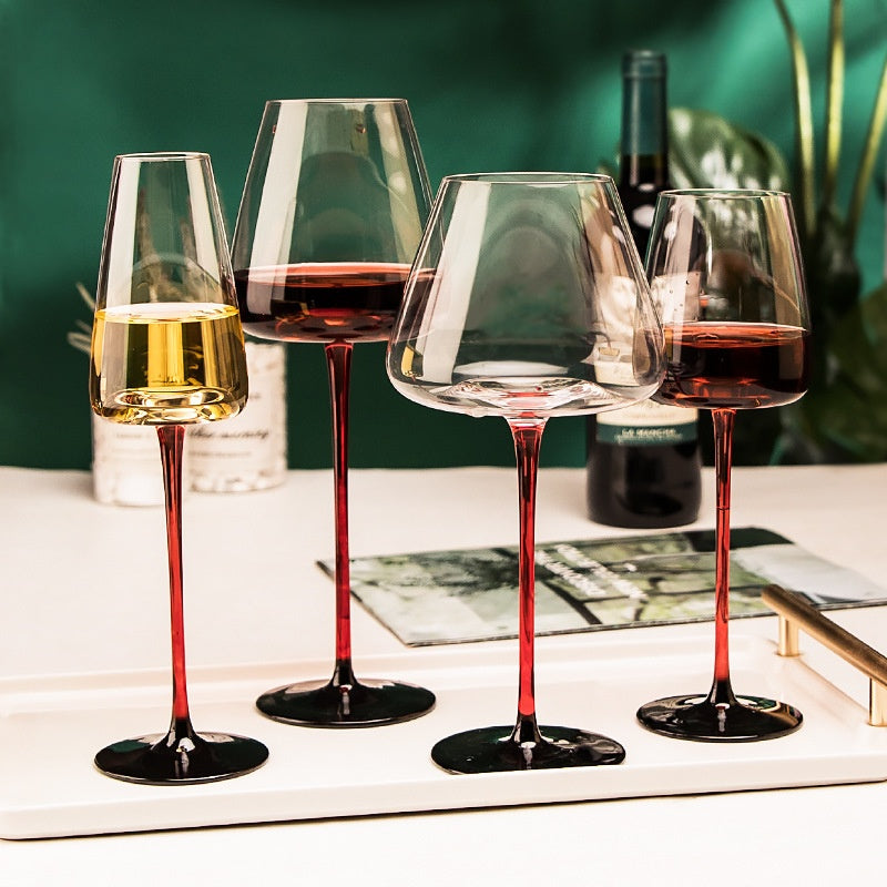 Red Wine Glass Set with Multiple Sizes and Styles - Elegant Home Barware