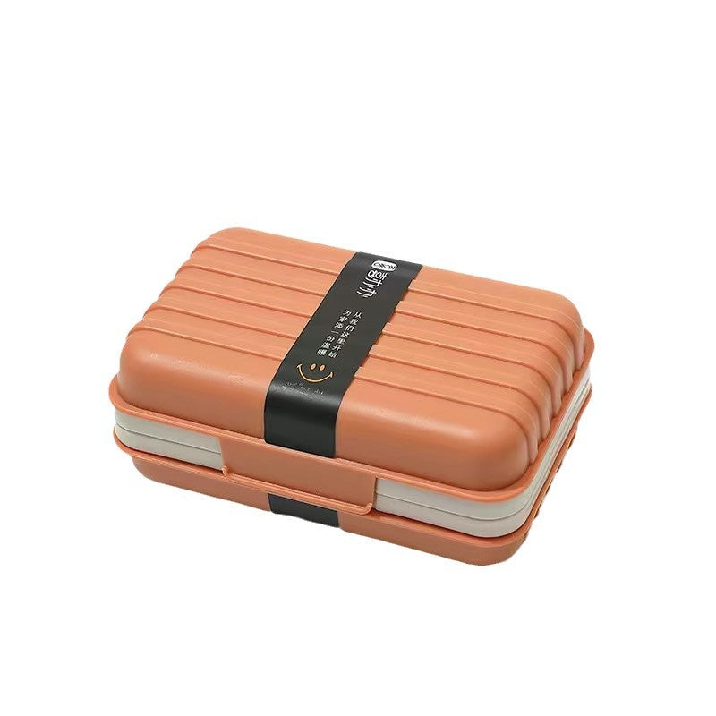 Portable Sewing Kit with Magnetic Case and 11-Color Threads - Blue/White/Orange