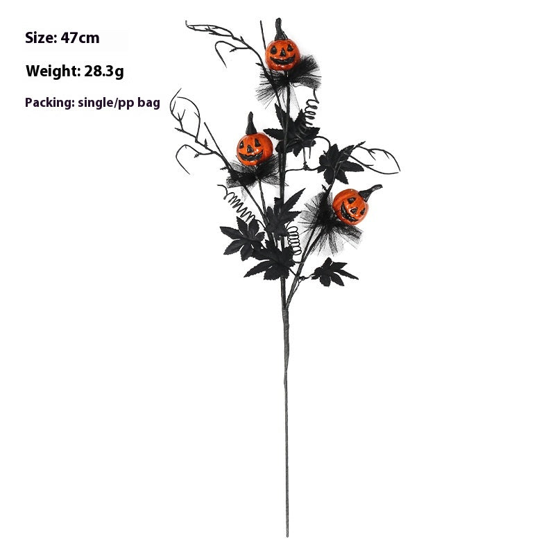 Black Halloween Pumpkin Twig Decoration for Festive & Party Decor