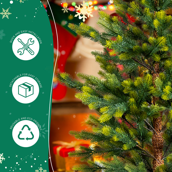 4FT Dual Tone Artificial Christmas Tree - 2 Pack with Pot