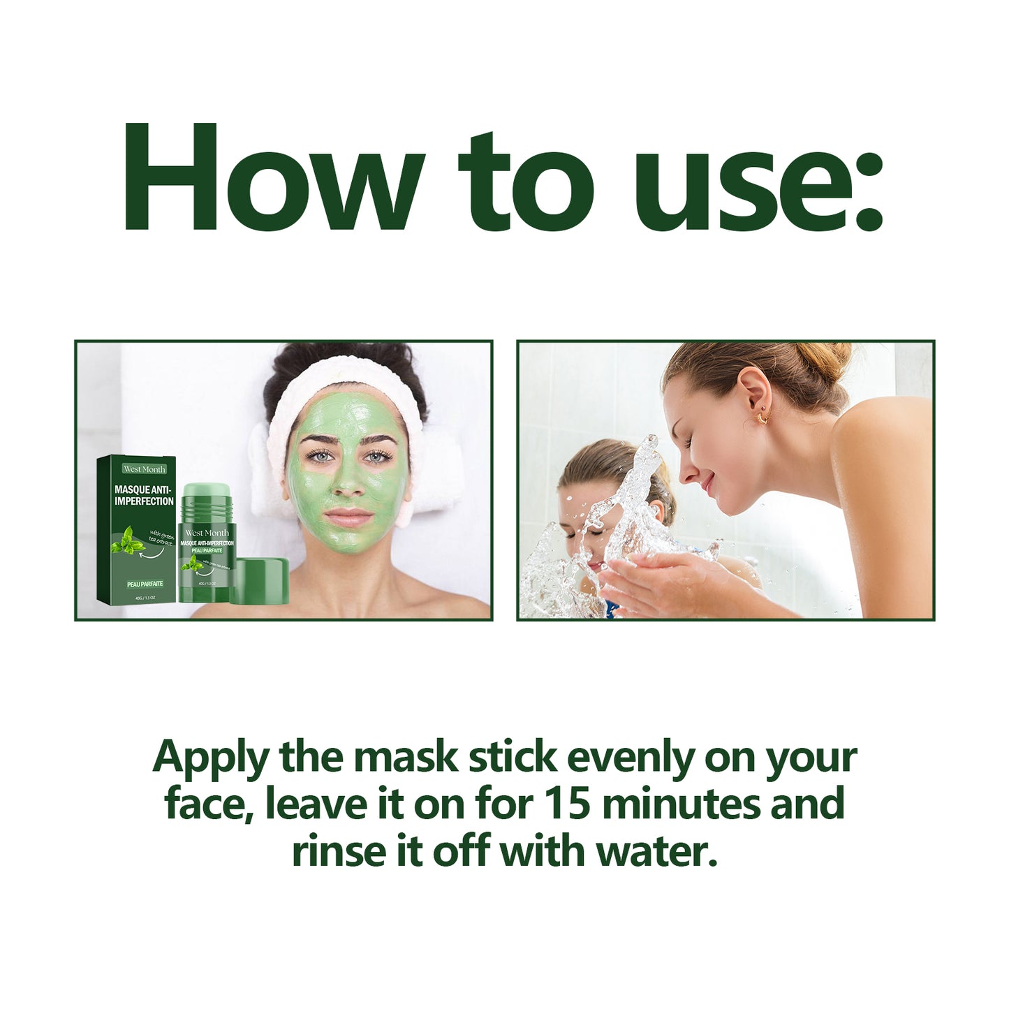 Green Tea Solid Clay Face Mask - Anti-Imperfection & Pore Cleansing
