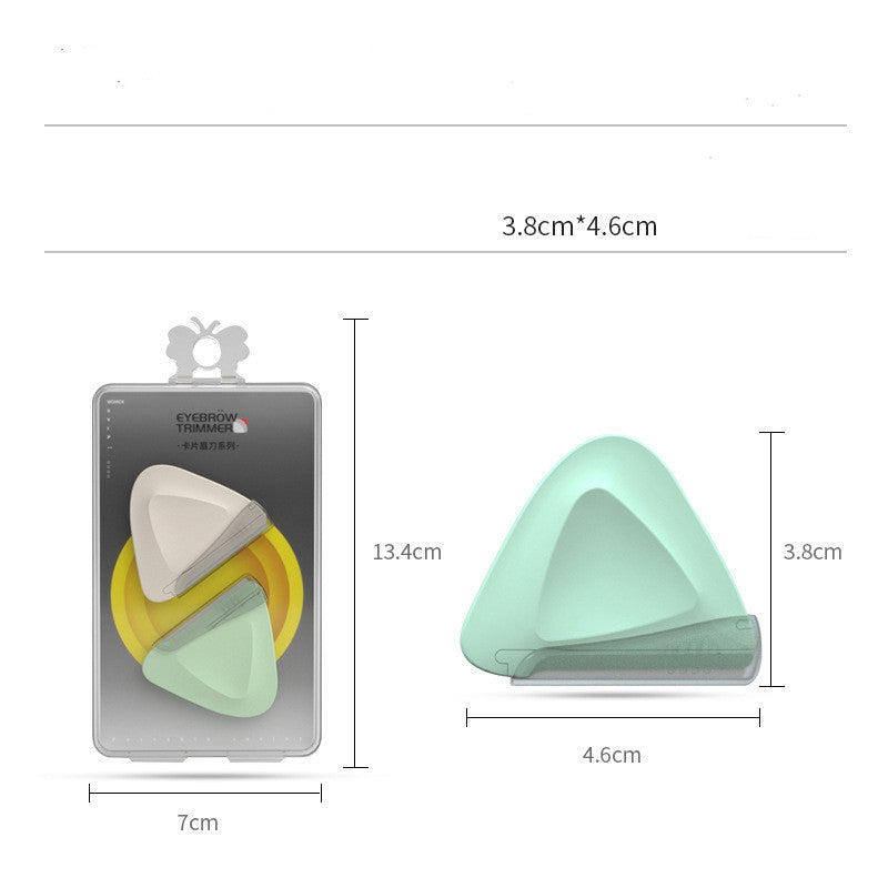 Small Eyebrow Trimming Knife Set - 2 Pieces with Color Variants