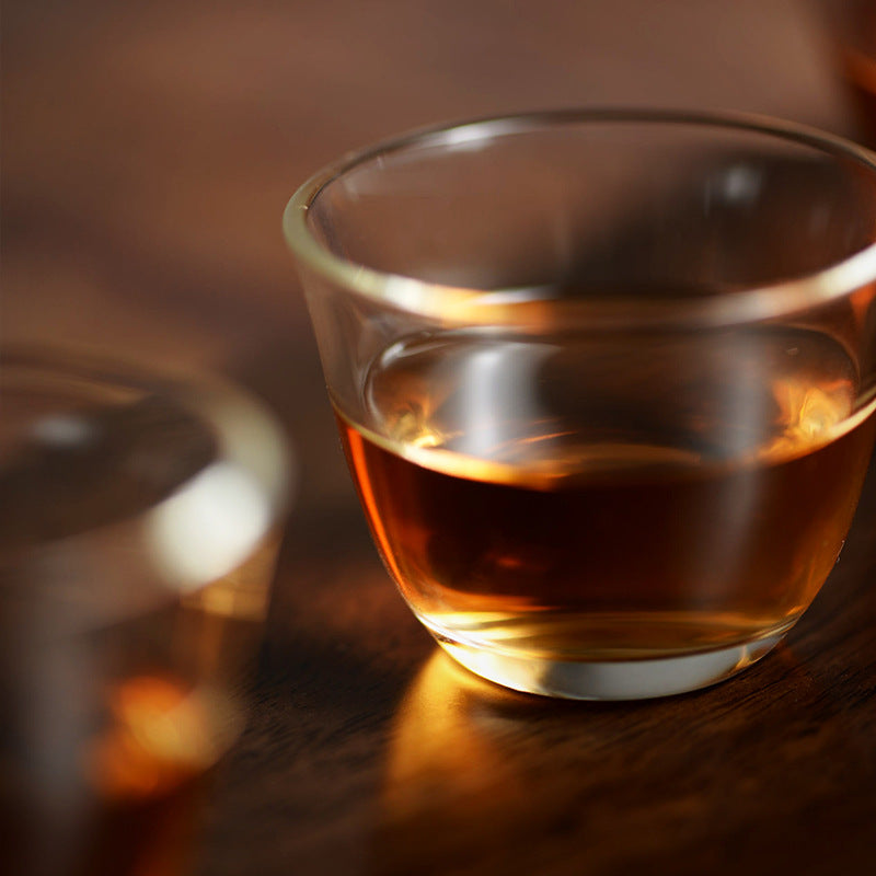 Heat-Resistant Glass Tea Tasting Cup Seamless Transparent or Frosted