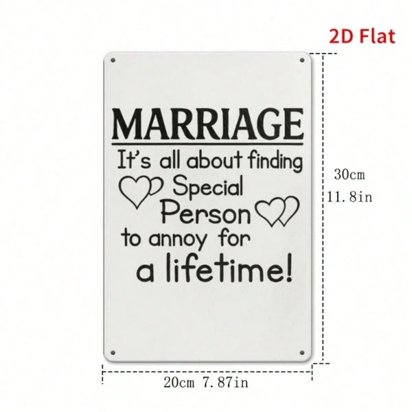 Metal Tin Sign Wall Decoration - 20 cm x 20 cm