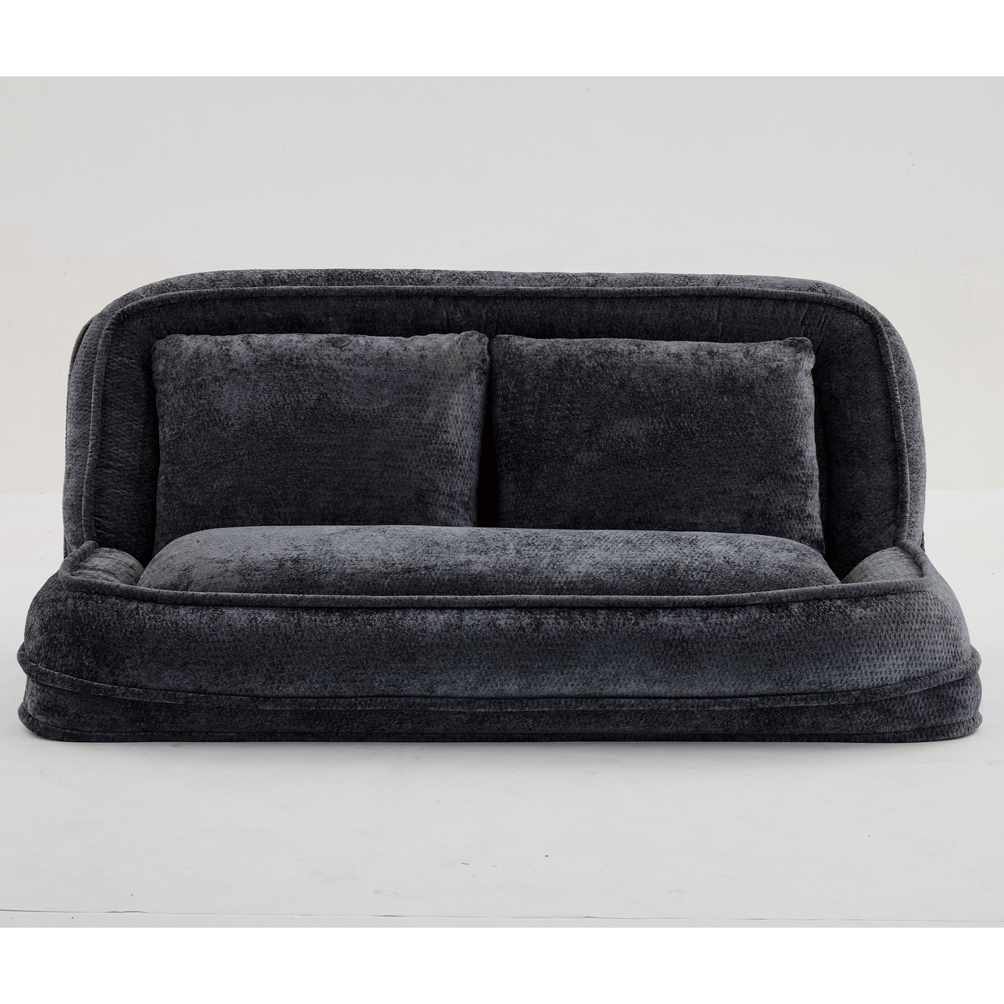 Extra Large Chenille Lazy Sofa Loveseat - Black Dog Bed