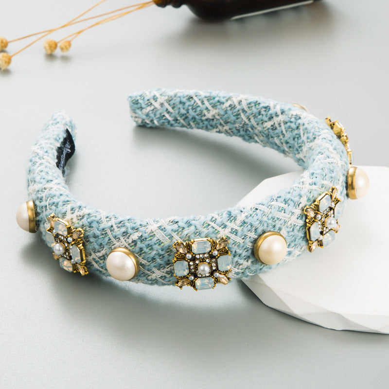 Colorful Glass Pearl Headband - Multiple Colors