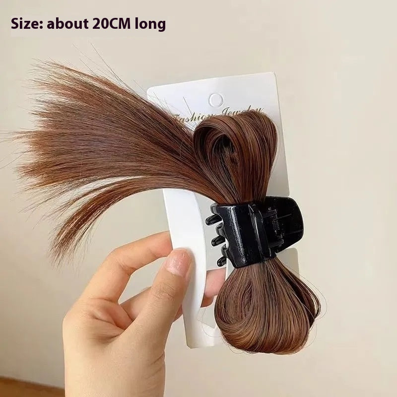 High Ponytail Hair Grip with Fountain Kick Shuttlecock for Female Hair Volume