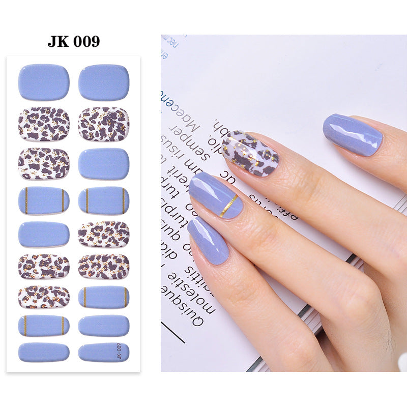 Waterproof Nail Sticker Set - Durable Semi-Baked UV Gel Art for Nails
