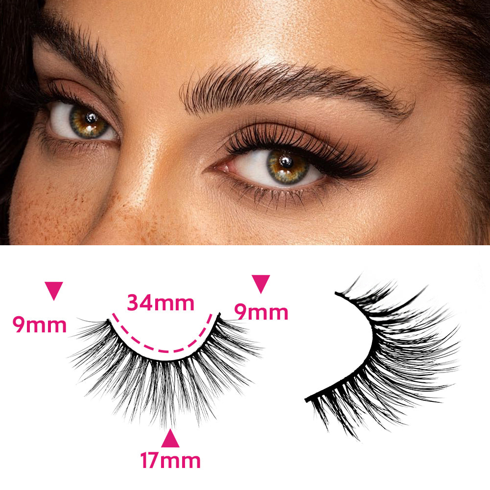 3D Multi-Layered False Eyelashes - Soft & Realistic Black Lashes