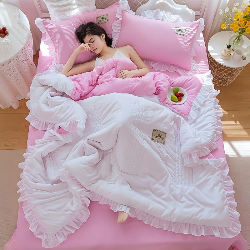 Korean Style Cotton Summer Blanket - Washed Cotton Bedding 200x230cm