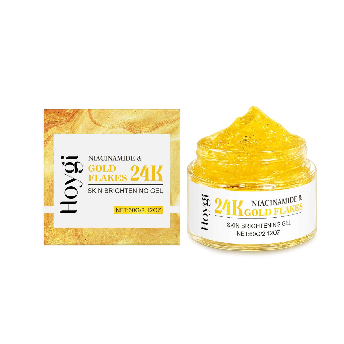 Niacinamide 24K Gold Foil Moisturizing Gel - 60g Hydrating Face Care