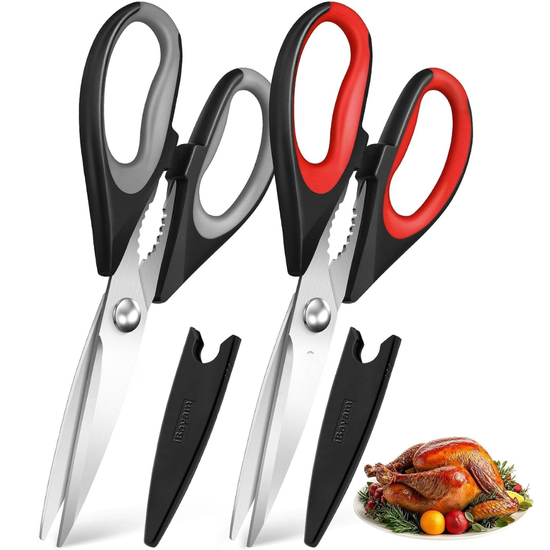 Heavy Duty Kitchen Scissors - All Purpose 8.66" Shears
